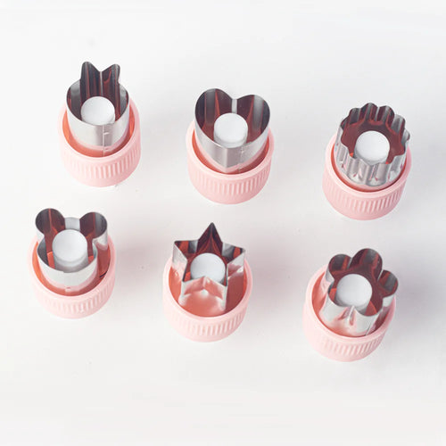 8 Pcs Fruit Vegetable Plunger Cutter Set Stainless Steel Shape Molds