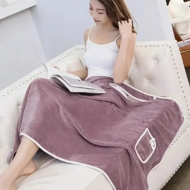 Womens Bath Towels Girls Wearable 140*85Cm Fast Drying Bathing Beach