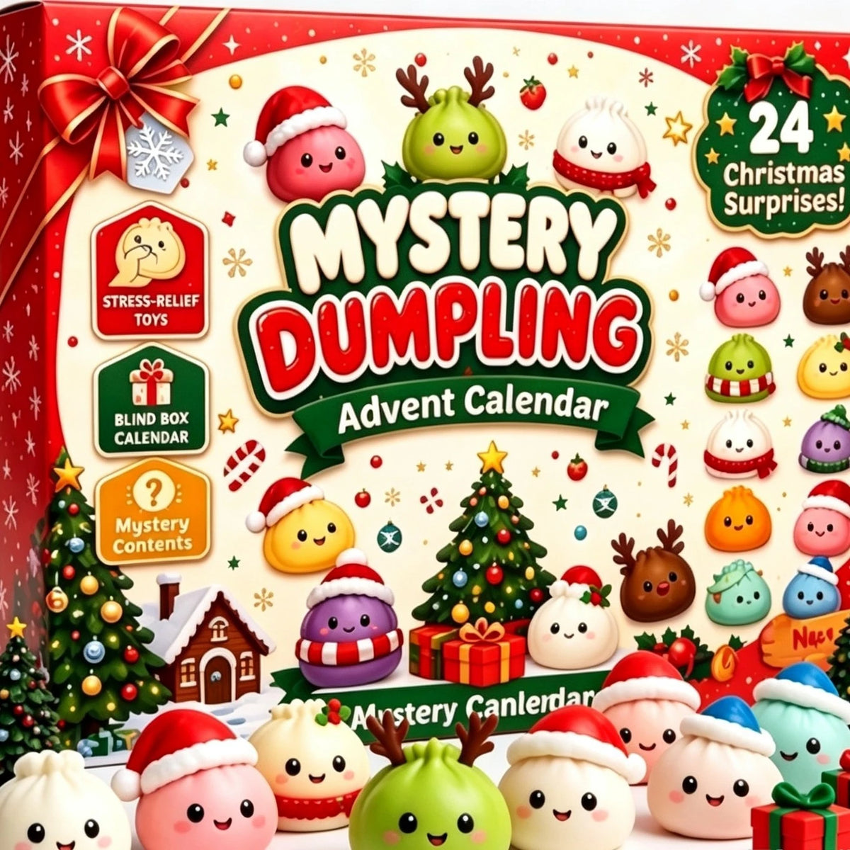 Christmas Squishies Advent Calendar 24 Days Countdown Dumpling