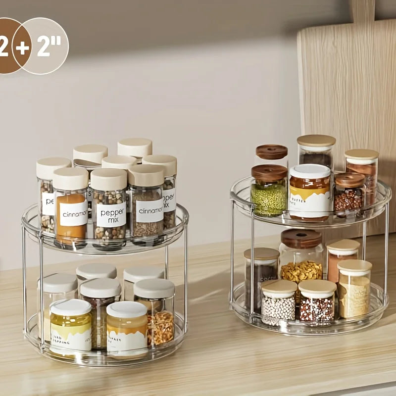 360 Rotating Makeup Organizer Multi Layer Storage Rack Transparent