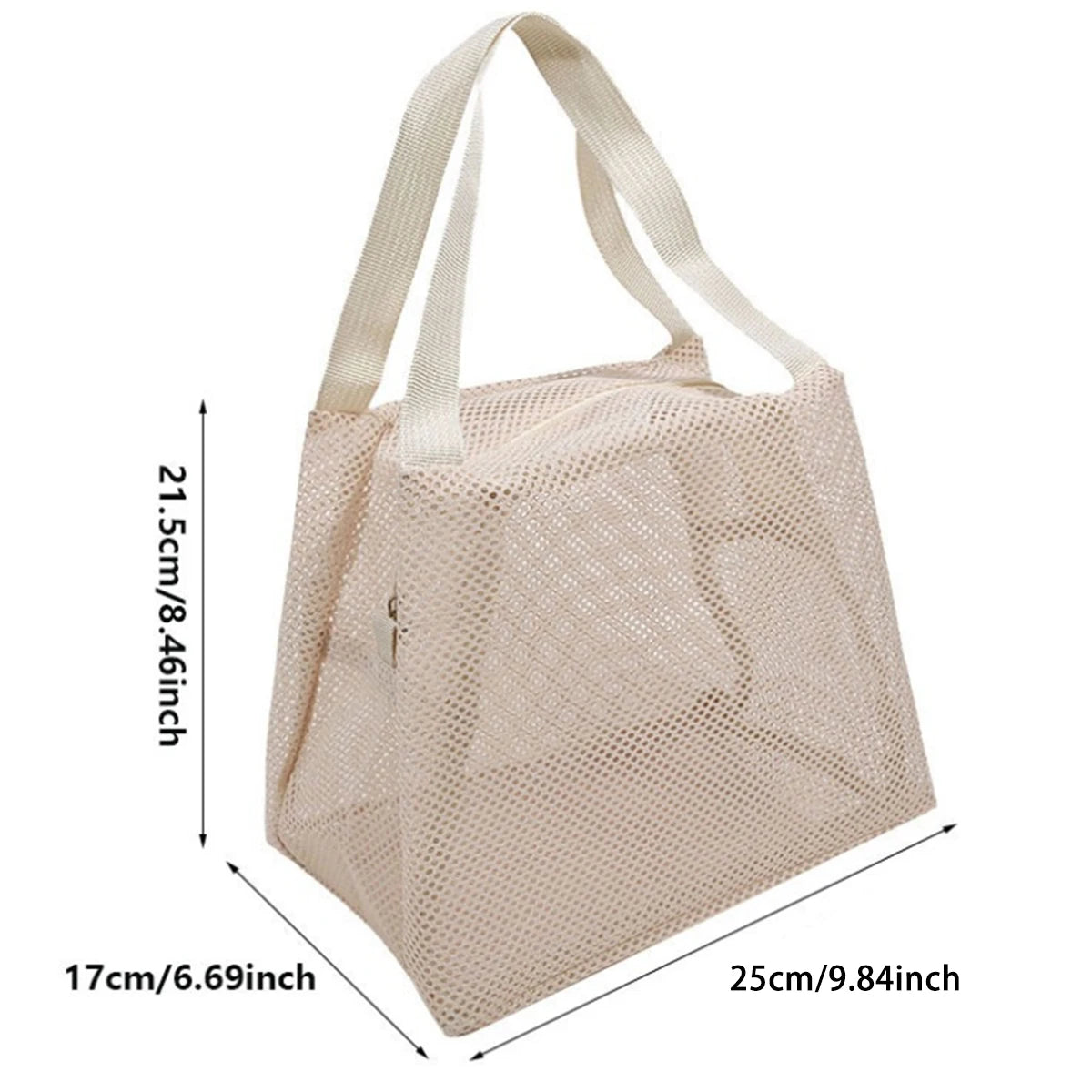 Large Capacity Travel Mesh Bag Portable Cosmetic Zipper Pouch