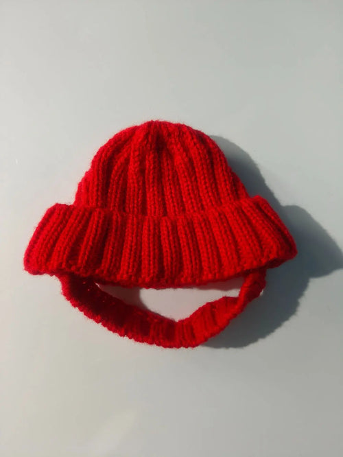 Maltese Dog Beanie Hat, Cozy Soft Knit with Ear Flaps, Cute Playful