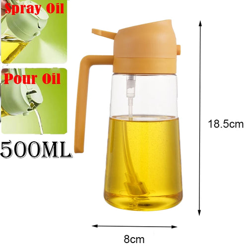 2in1 500ml Plastic Kitchen Oil Sprayer Spray Oil Olive Spray Bottle