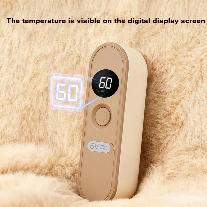 Magnetic Hand Warmer 2 in 1 Digital Display Long-Lasting Warmth Fast