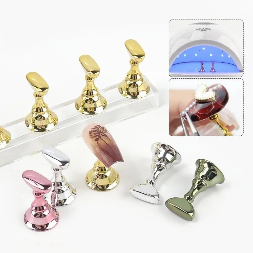 Magnetic Nail Tips Practice Holder Reusable Fake Nail Display Stand
