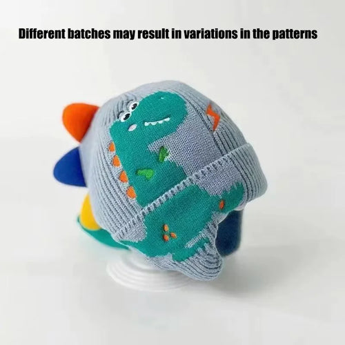 Winter Warm Baby Ear Protection Hat 3D Dinosaur Kids Earmuffs Cap