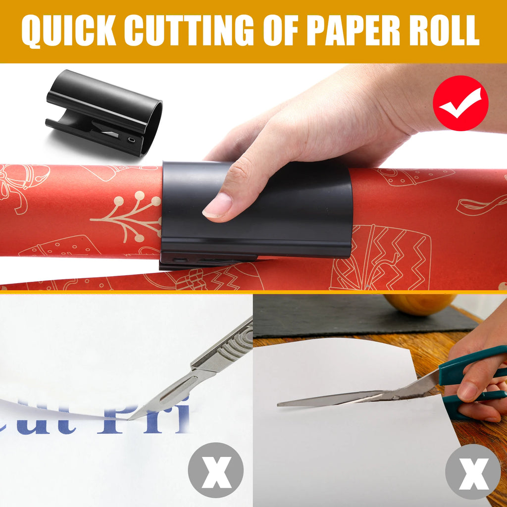 HORN Sliding Wrapping Paper Cutter - Easy-Glide Gift Wrap Trimmer