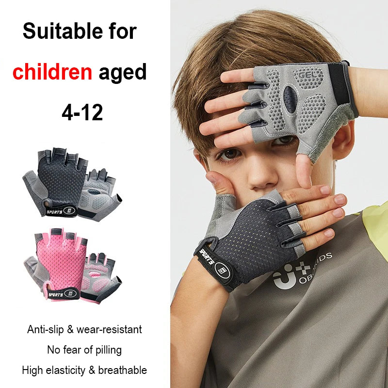 Kids Cycling Skateboard Gloves Anti-Slip Summer Spring Sports
