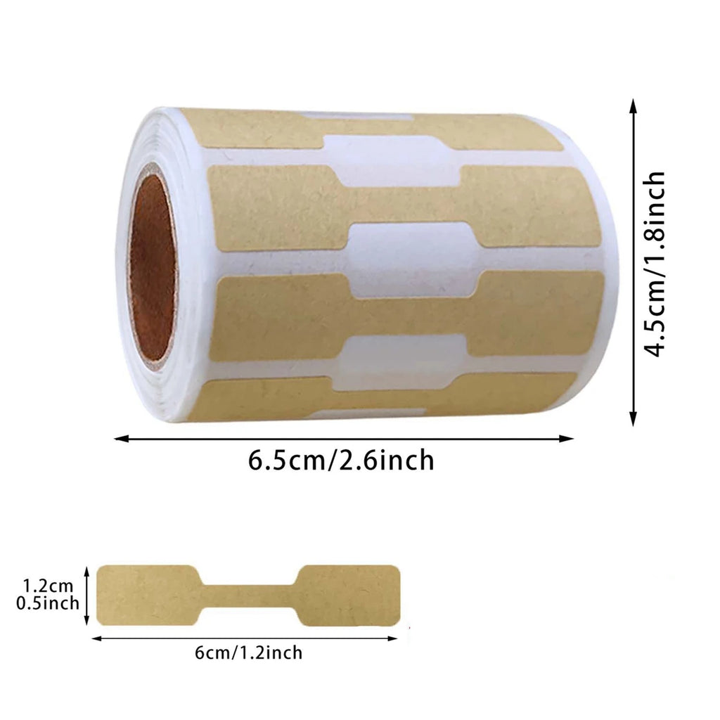 500pcs/roll Kraft Paper Price Stickers Jewelry Price Tags Self