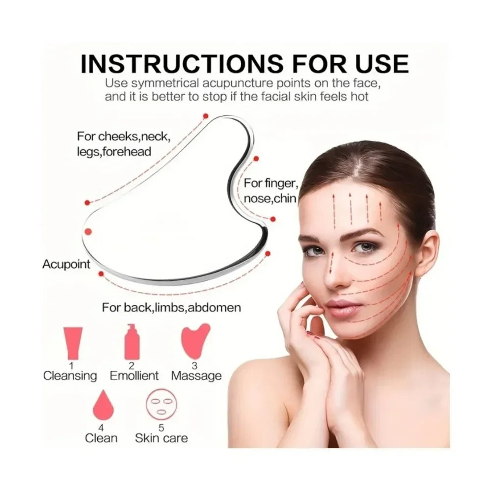 1/3Pcs Facial Cleansing Tool,Heart-Shaped Scraping Tool, Ice Facial