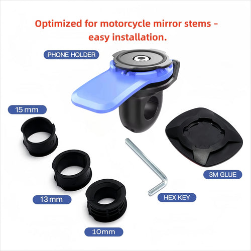 Rearview Mirror Phone Holder, Universal Bracket with Shock Absorber