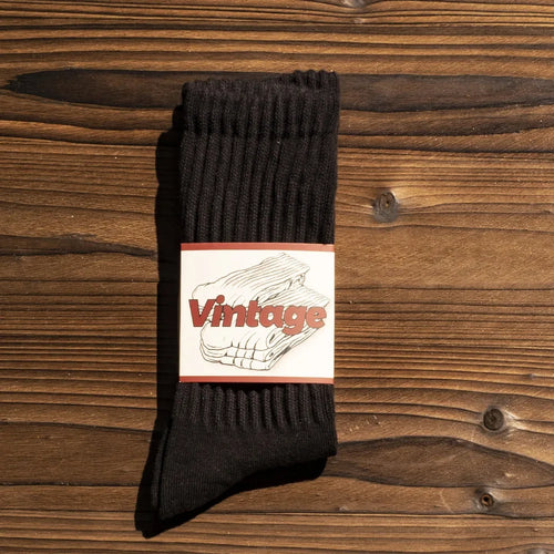 CHUANGERM Men Retro American Style Thick Knit Mid Calf Cotton Socks