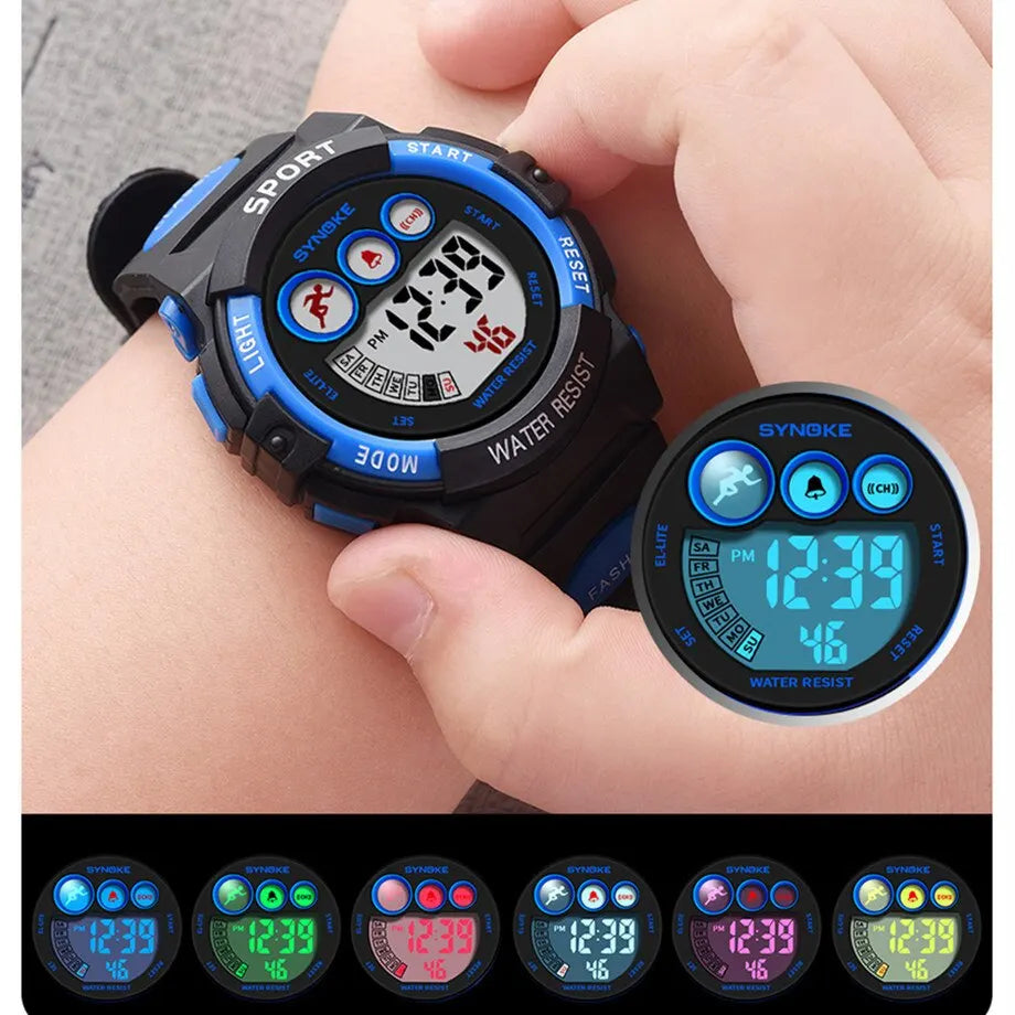 SYNOKE Student Sport Watches For Kids Colorful Electronic Watches