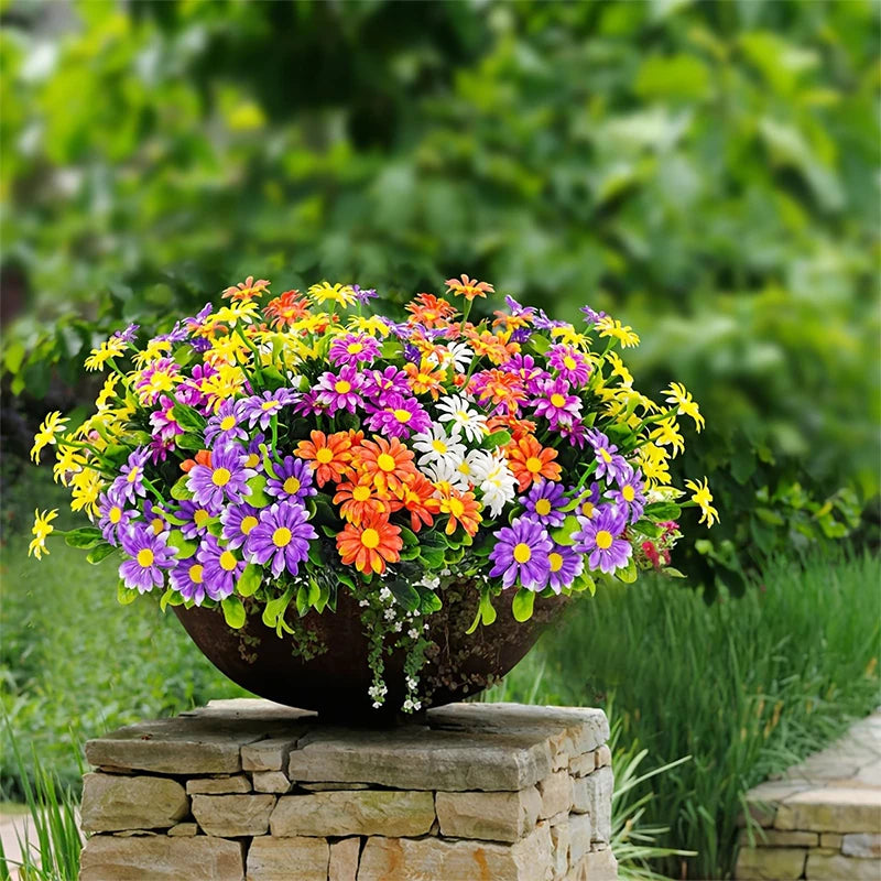 Daisy Artificial Flowers Bouquet 33cm Fake Plants for Home Decor