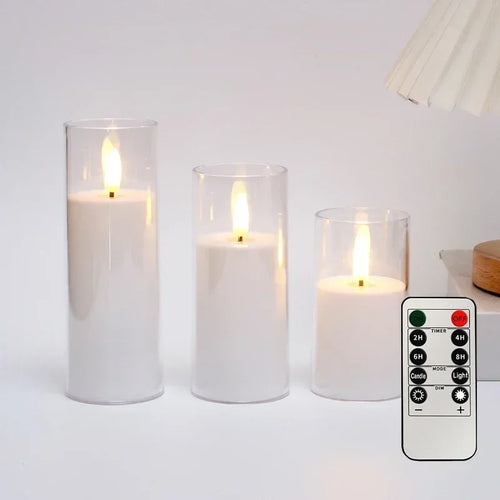 LED Flameless Candles with Remote Timer Realistic Flickering Flame