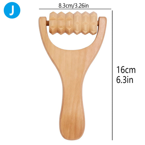 1Pcs Wooden Massage Roller Reflexology Sticks Foot Hand Massage Stick