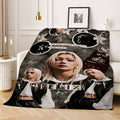 Felix Stray Kids Fleece Blanket 2D Printed Soft Cozy Dark Aesthetic