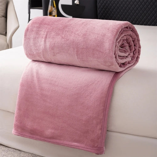 Spring Autumn Flannel Blanket Extra Soft Comfortable Nap Shawl