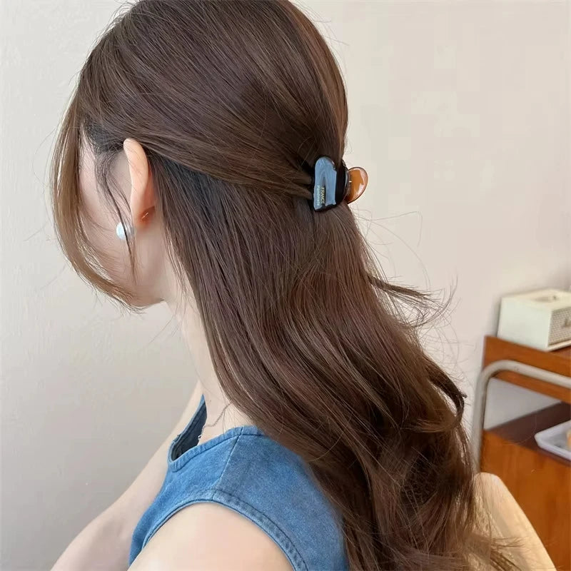 3.5cm Small Hair Claw Acetate Hair Crabs Cute Heart Shaped Hairclips