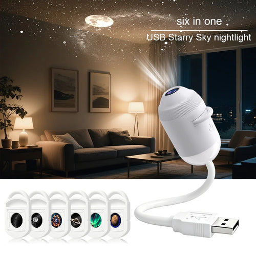 USB Starry Sky Projection Light for Car Interior, Home, Bedroom