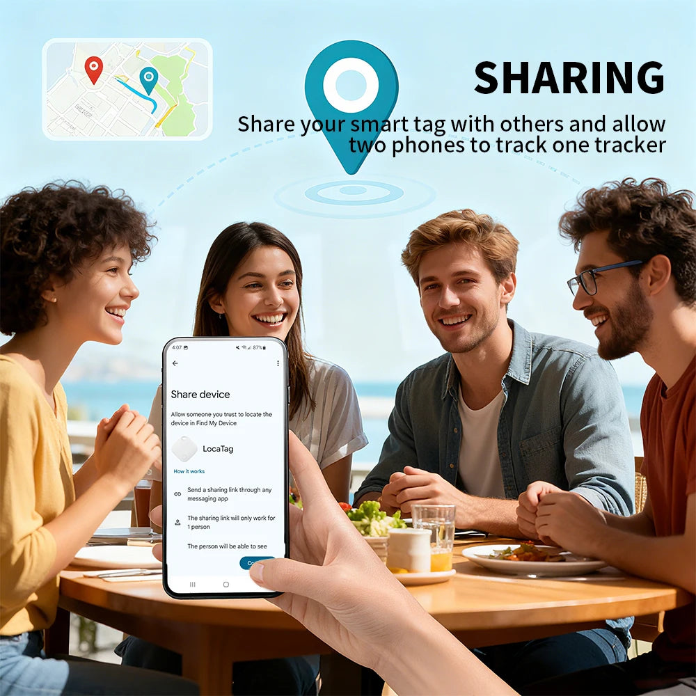 Android Smart Tag for Google Find Hub 90dB Loud Sound Replaceable