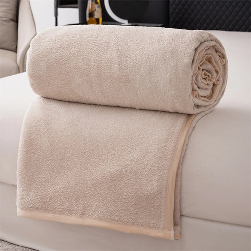 Spring Autumn Flannel Blanket Extra Soft Comfortable Nap Shawl
