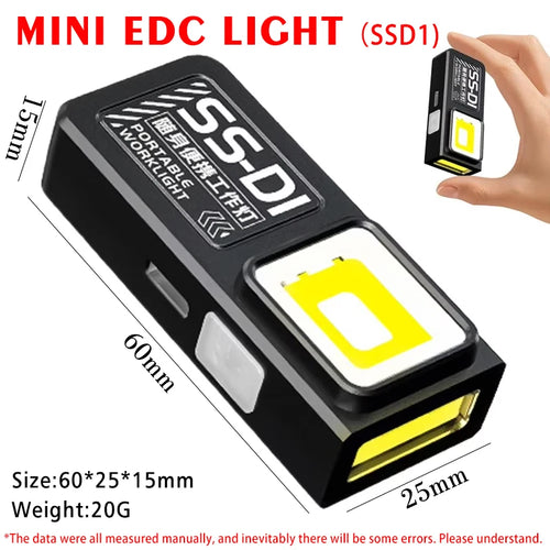 Mini Portable Rechargeable LED Torch Light, Waterproof Outdoor Work