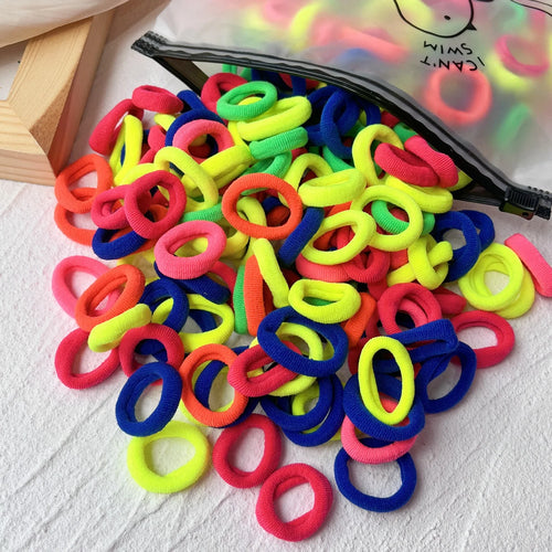 50PCS/Set Women Girls Basic Hair Bands  Simple Solid Colors Elastic
