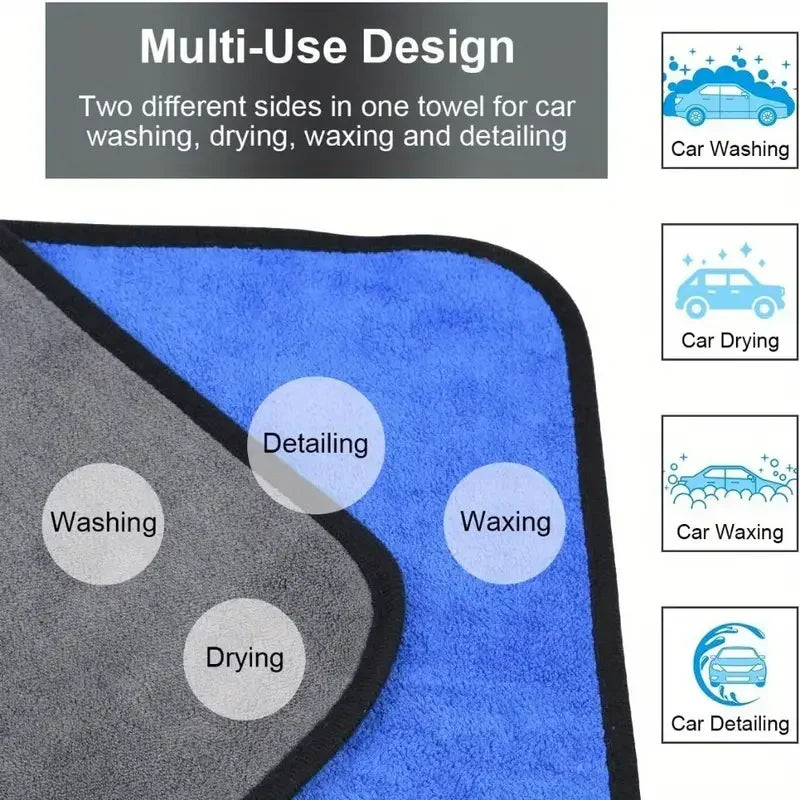 Microfiber Car Washing Towel Soft Quick Drying Windows Mirrors