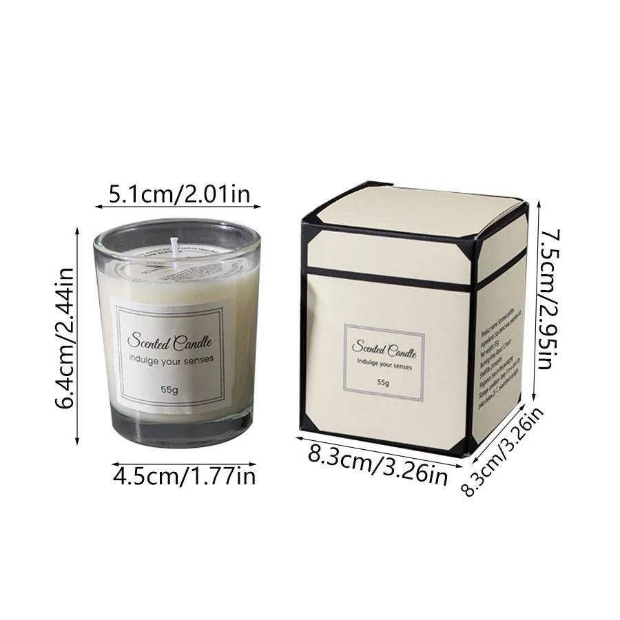 Aromatherapy Candle Premium Gift Box Glass Handmade Soy Wax Smokeless