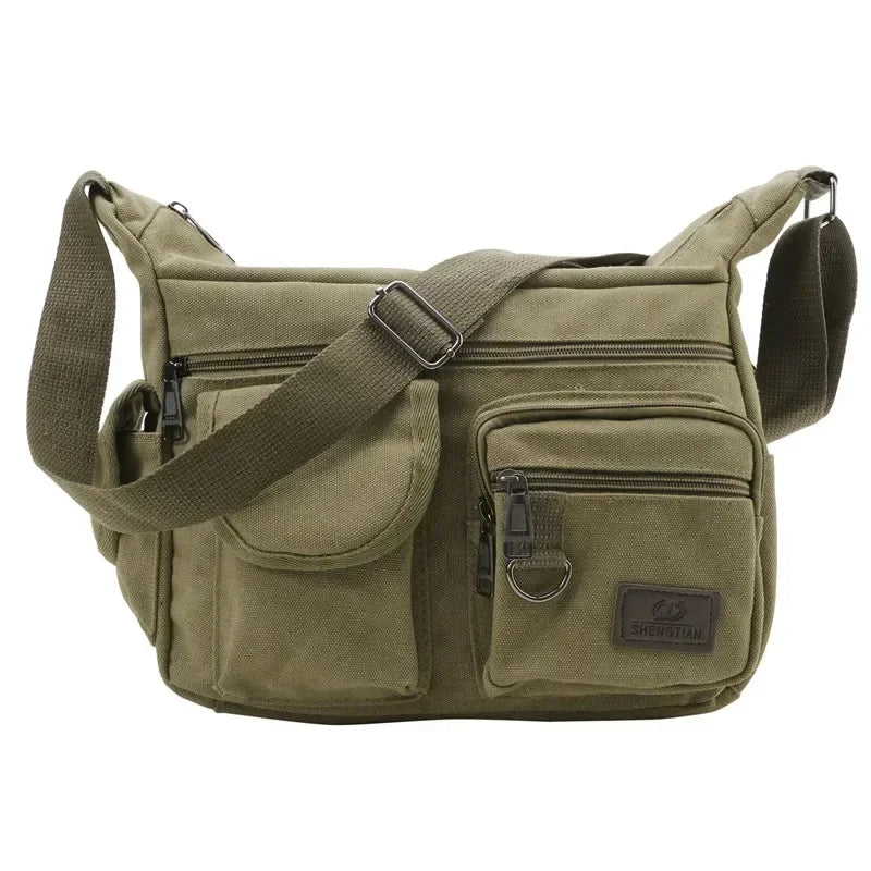 Casual Tote Travel Male Crossbody Bag Men's Canvas Shoulder Bags