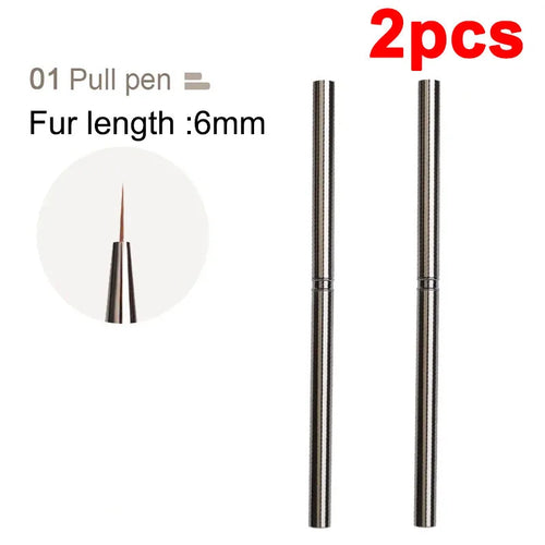 Nails Art Liner Brushes Striping Drawing Elongated Lines Painting