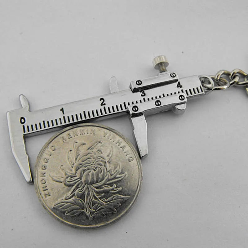 Fashion Creative Vernier Caliper Keychain For Man Woman Jewelry