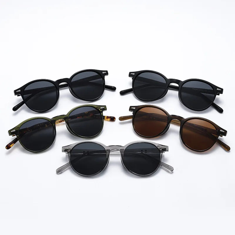 Vintage Round Sunglasses for Women Men Circular Sun Glasses Female