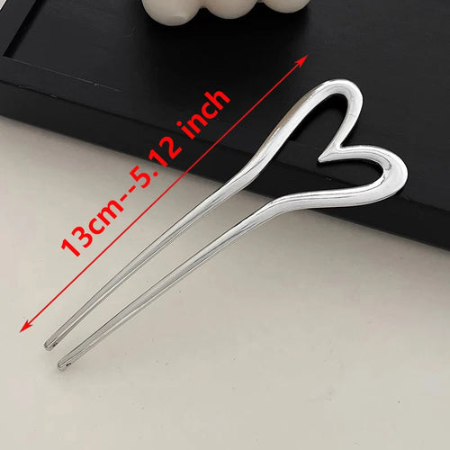 Simple U Shaped Hairpin Metal Hair Sticks U French Hair Clips Pins