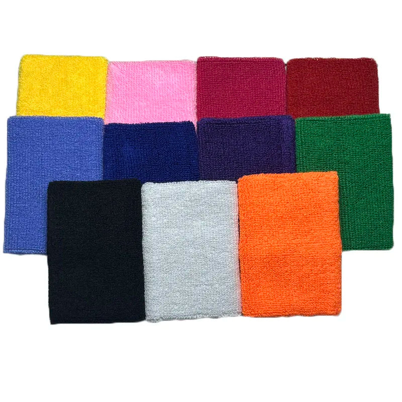 2 Pcs Towel Sports Wristbands Tennis Sweat Bands Wrist Guard
