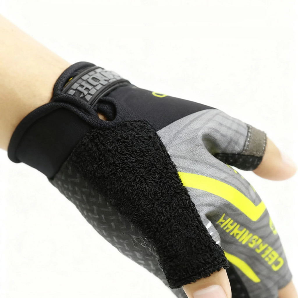 1Pair Luya Fishing Gloves Sunscreen Windproof Breathable Cut Resistant
