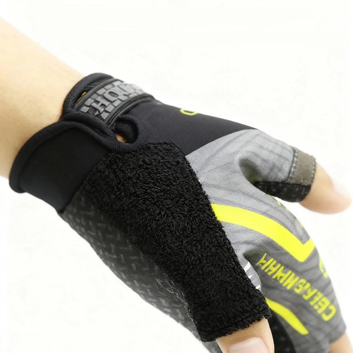 1Pair Luya Fishing Gloves Sunscreen Windproof Breathable Cut Resistant