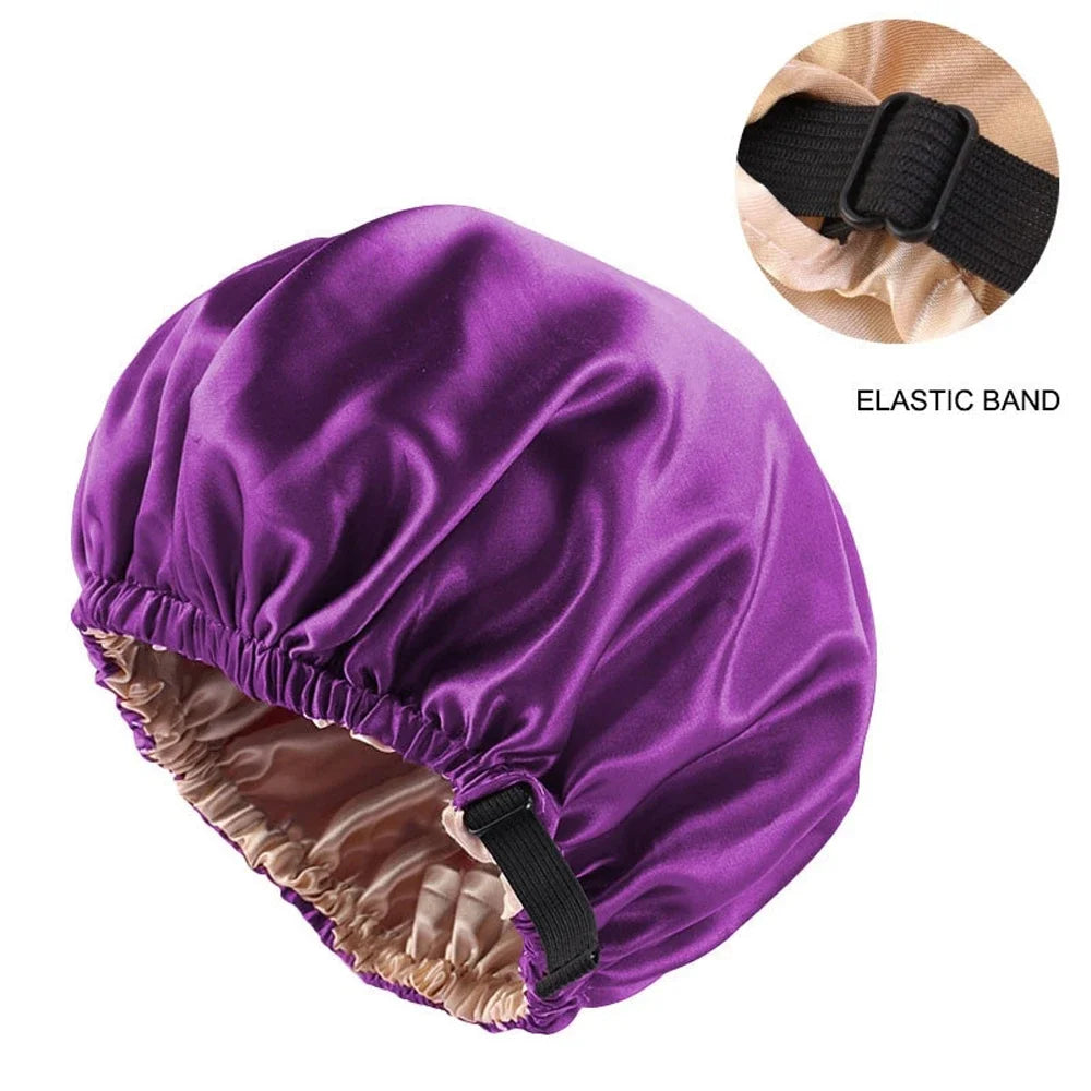 Satin Hair Cap For Sleeping Invisible Flat Imitation Silk Round
