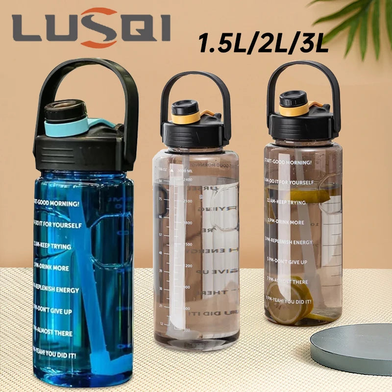 LUSQI 1.5 L/2L/3L Bottled Large Capacity Sports Water Cup Leak-proof