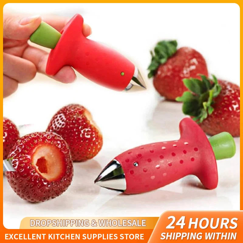 Strawberry Slicer Cutter Strawberry Corer Strawberry Huller Fruit Leaf