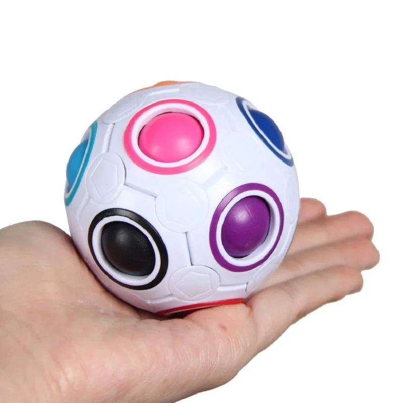 Kids Antistress Cube Magic Fidget Toys Puzzle Rainbow Balls Children