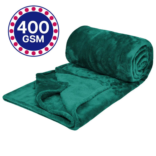 Fleece Blanket Solid Throw Blankets for Couch & Bed, Plush Cozy Fuzzy