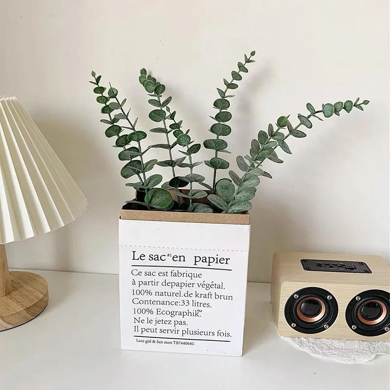 20 Pcs Artificial Eucalyptus Stems Leaves Green Eucalyptus Branches