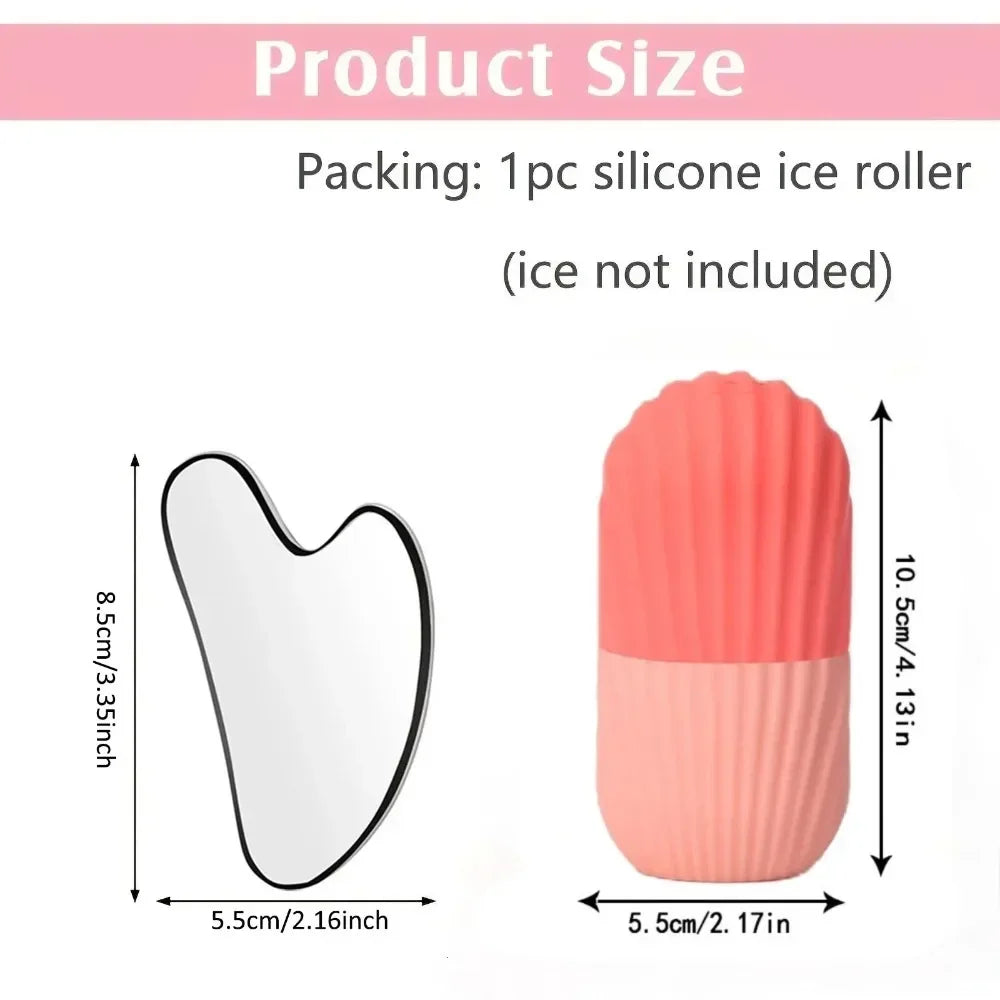1/3Pcs Facial Cleansing Tool,Heart-Shaped Scraping Tool, Ice Facial