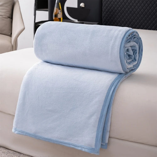 Spring Autumn Flannel Blanket Extra Soft Comfortable Nap Shawl