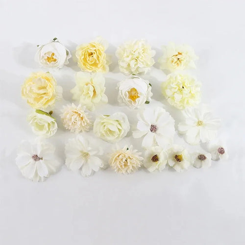 20Pcs/set 4cm Silk Rose Artificial Daisies Flower Heads for Craft