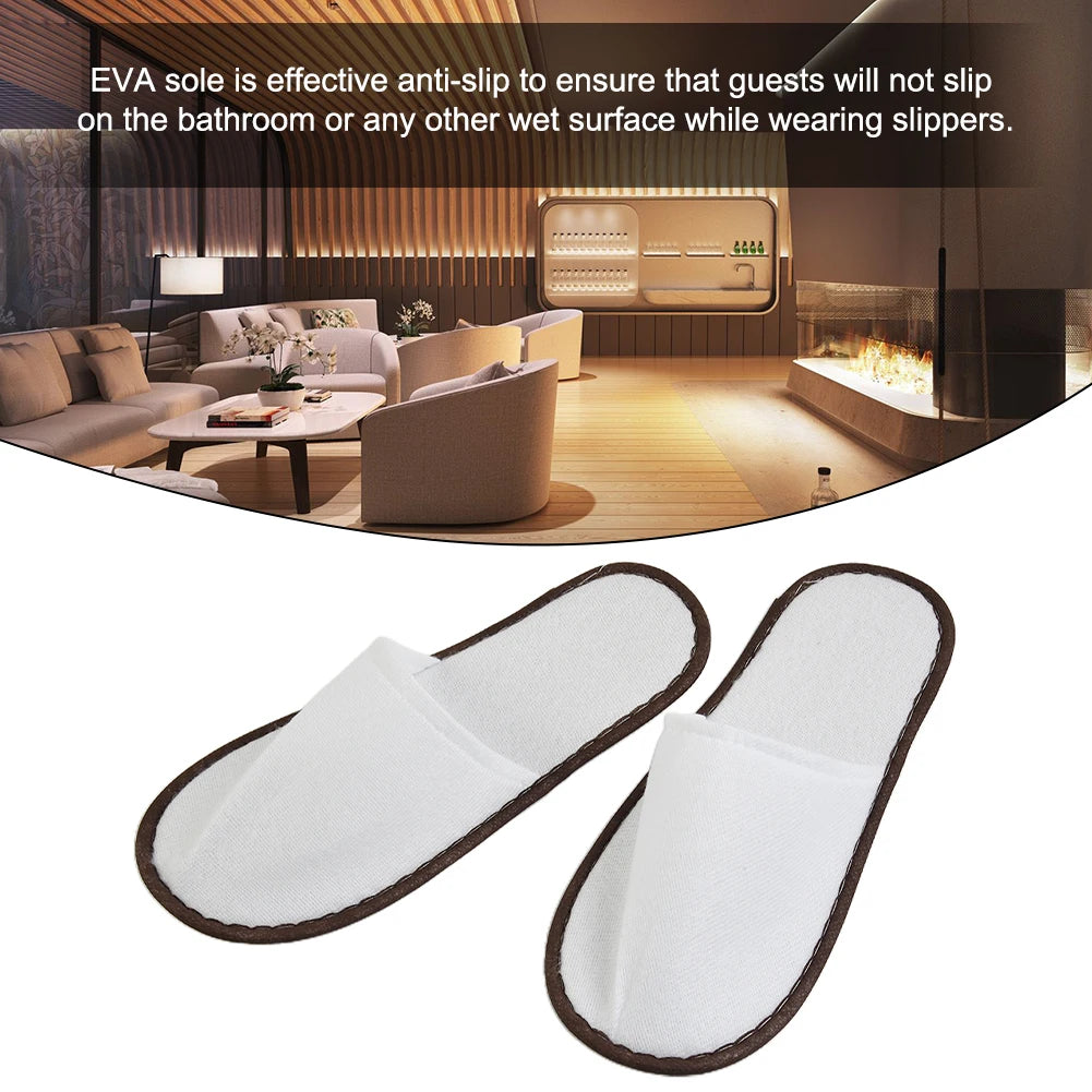 10 Pairs Lot Hotel Slippers Men Womens Top Quality Velvet Travel