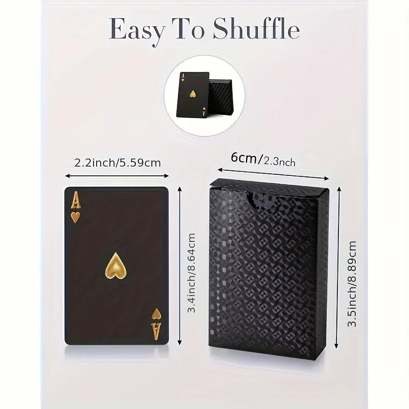 Cool Black Gold Waterproof Playing Cards, a Deck of Playing Cards