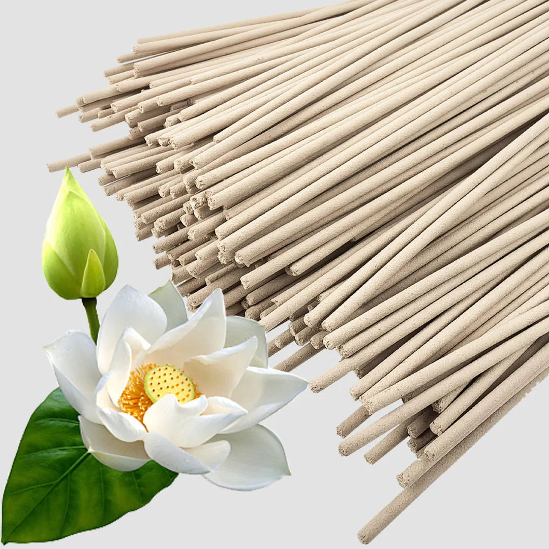 High-Quality Off-White 8.7-Inch White Lotus Incense Sticks